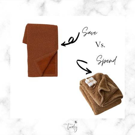 Todays “Spend vs. Save” is all about the cozy! One teddy blanket is from Pottery Barn and the other is from Target … but both are so comfy and bring in a great texture for fall! 

#LTKGiftGuide #LTKSeasonal #LTKhome