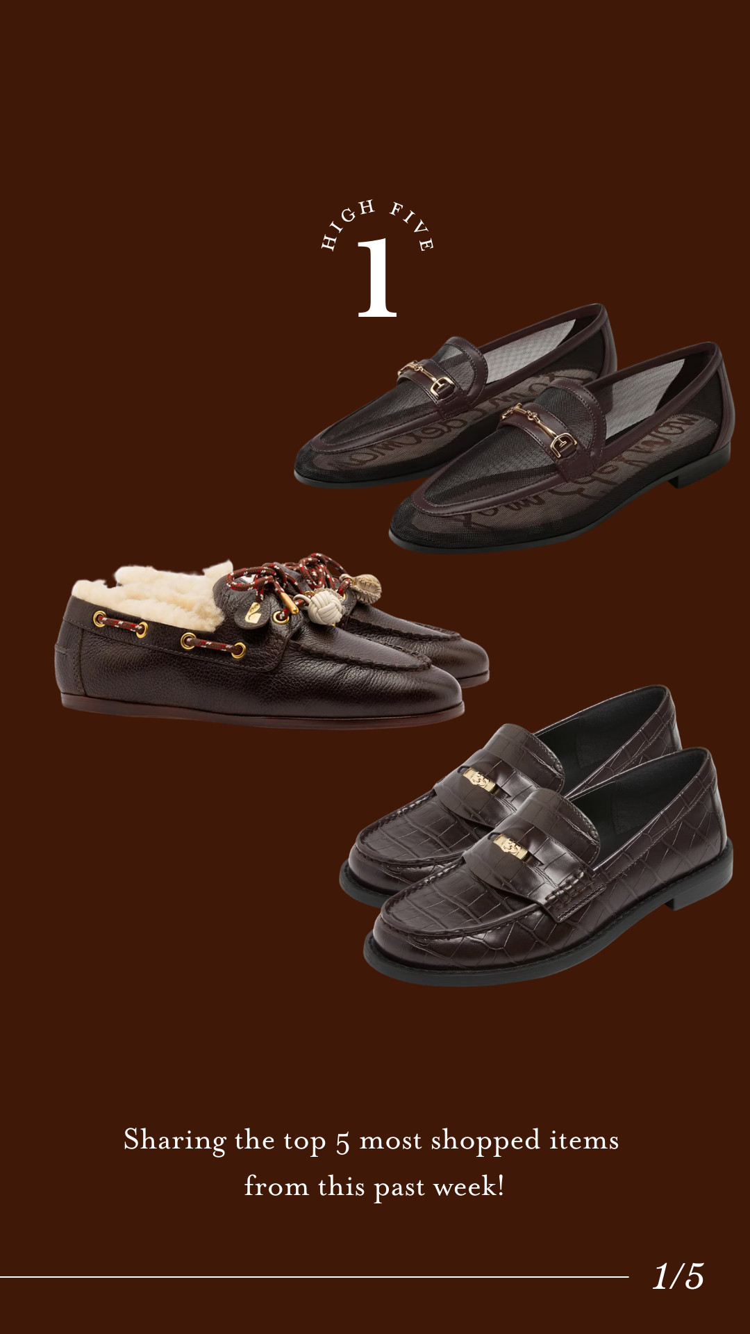 Battle of the brow loafers in our High Five this week! 

 