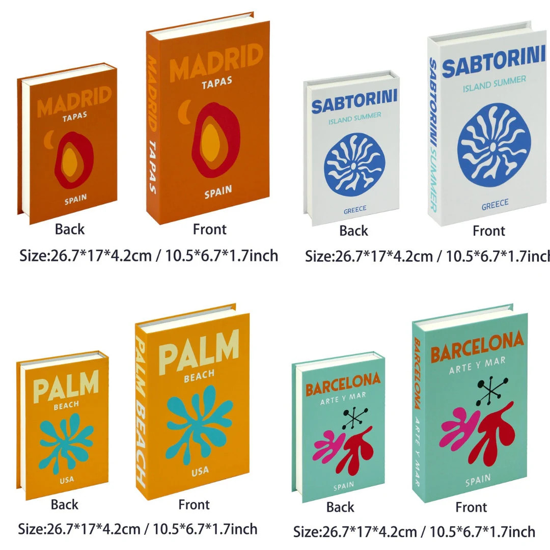 Ibiza Style Decorative Book Storage Box Stylish and Functional Home Decor Coffee table Faux Book ... | Etsy (NL)