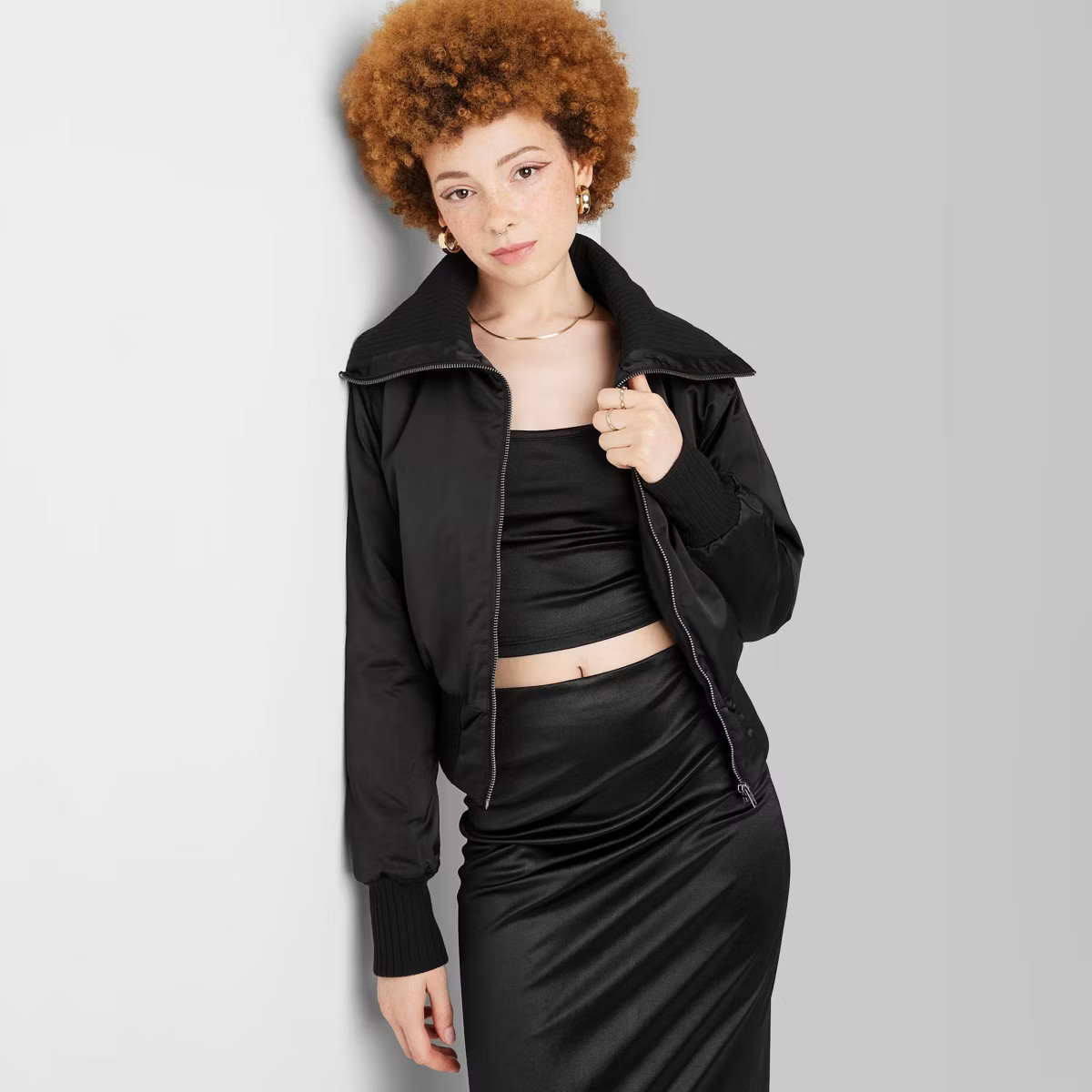 Women's Satin Bomber Jacket - Wild Fable™ | Target
