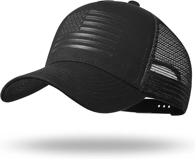 American Flag Trucker Hat - Snapback Hat, Baseball Cap for Men Women - Breathable Mesh Side, Adju... | Amazon (US)