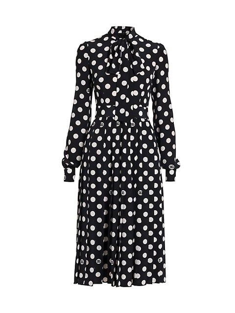 Collection W Polka Dot Silk Dress | Saks Fifth Avenue