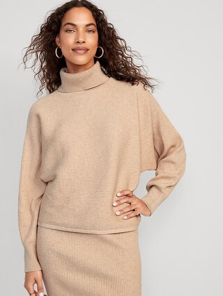 Cropped Rib-Knit Turtleneck Sweater for Women | Old Navy (US)