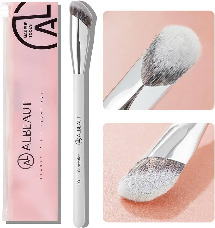 Concealer Brush, Under Eye Makeup Small Angled Precision Face Blending Brush, Eye Liquid Cream Fo... | Amazon (US)