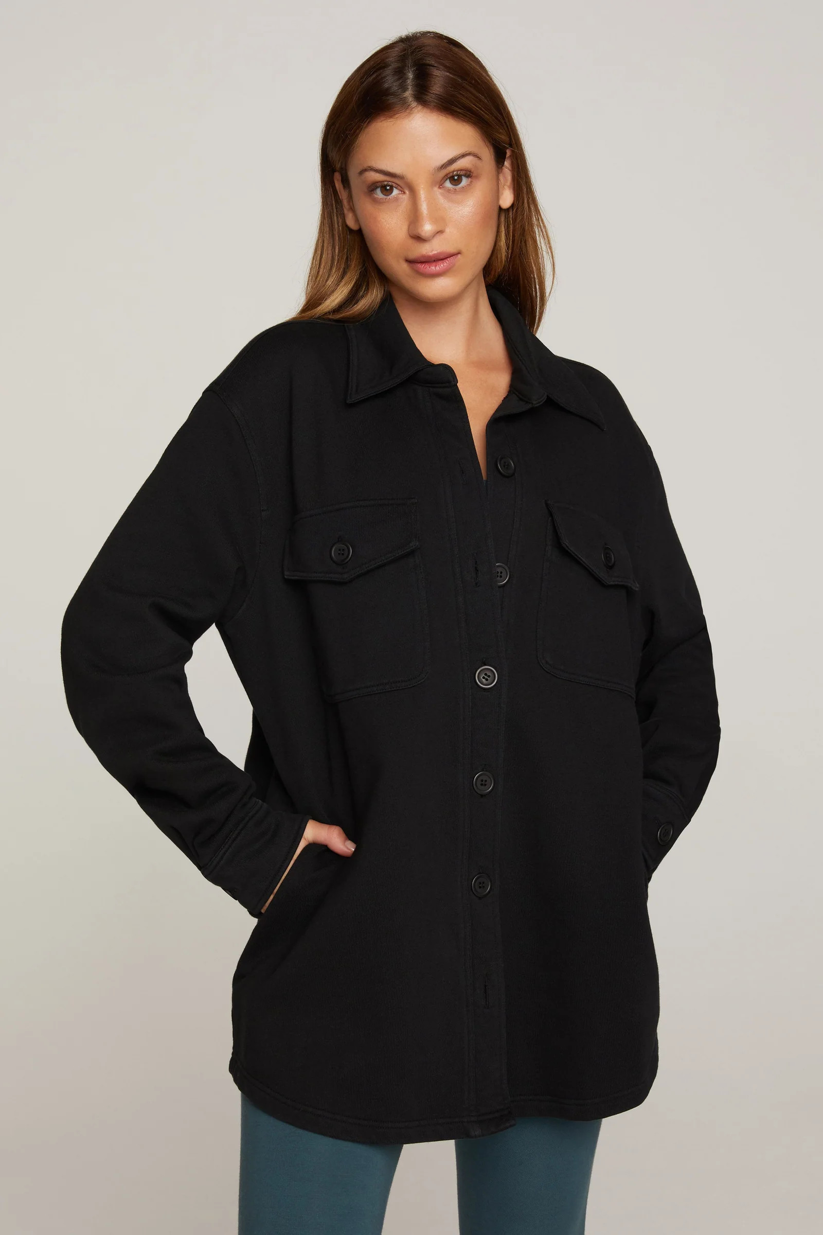 FLEECE SHACKET | BONE001 | Good American