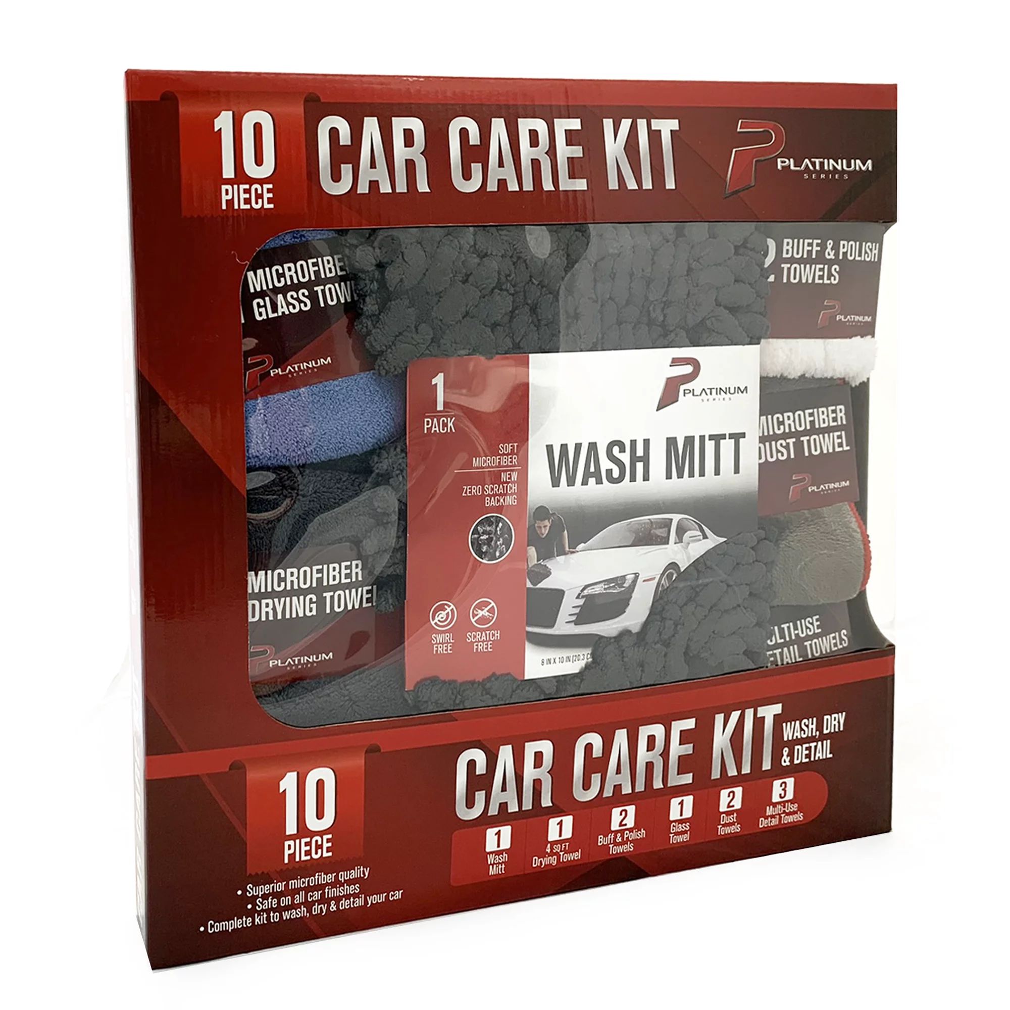 Platinum Series Microfiber Car Care 10 Pc Kit | Walmart (US)