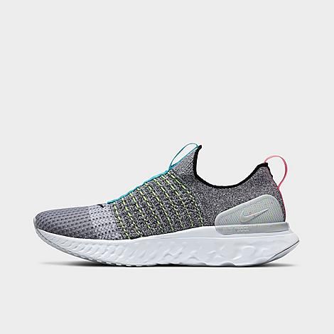 Nike Men's React Phantom Run Flyknit 2 Running Shoes in Grey/White Size 9.5 | Finish Line (US)