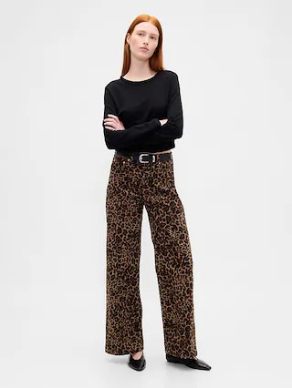 High Rise Stride Corduroy Wide-Leg Pants | Gap (US)