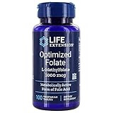 Life Extension Optimized Folate (L-Methylfolate), 1000 mcg 100 Vegetarian Tablets (3 Pack) | Amazon (US)