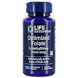 Life Extension Optimized Folate (L-Methylfolate), 1000 mcg 100 Vegetarian Tablets (3 Pack) | Amazon (US)