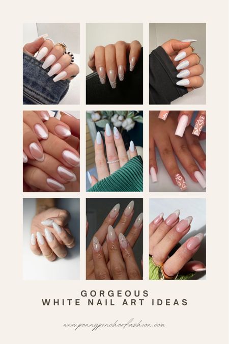 White nail designs for summer! More on the blog! Shop these nails here! Press on nails!

#LTKbeauty #LTKfindsunder50 #LTKstyletip