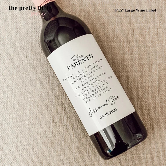 Thank You Wine Label Thank You Card Thank You Gift Thank - Etsy | Etsy (US)
