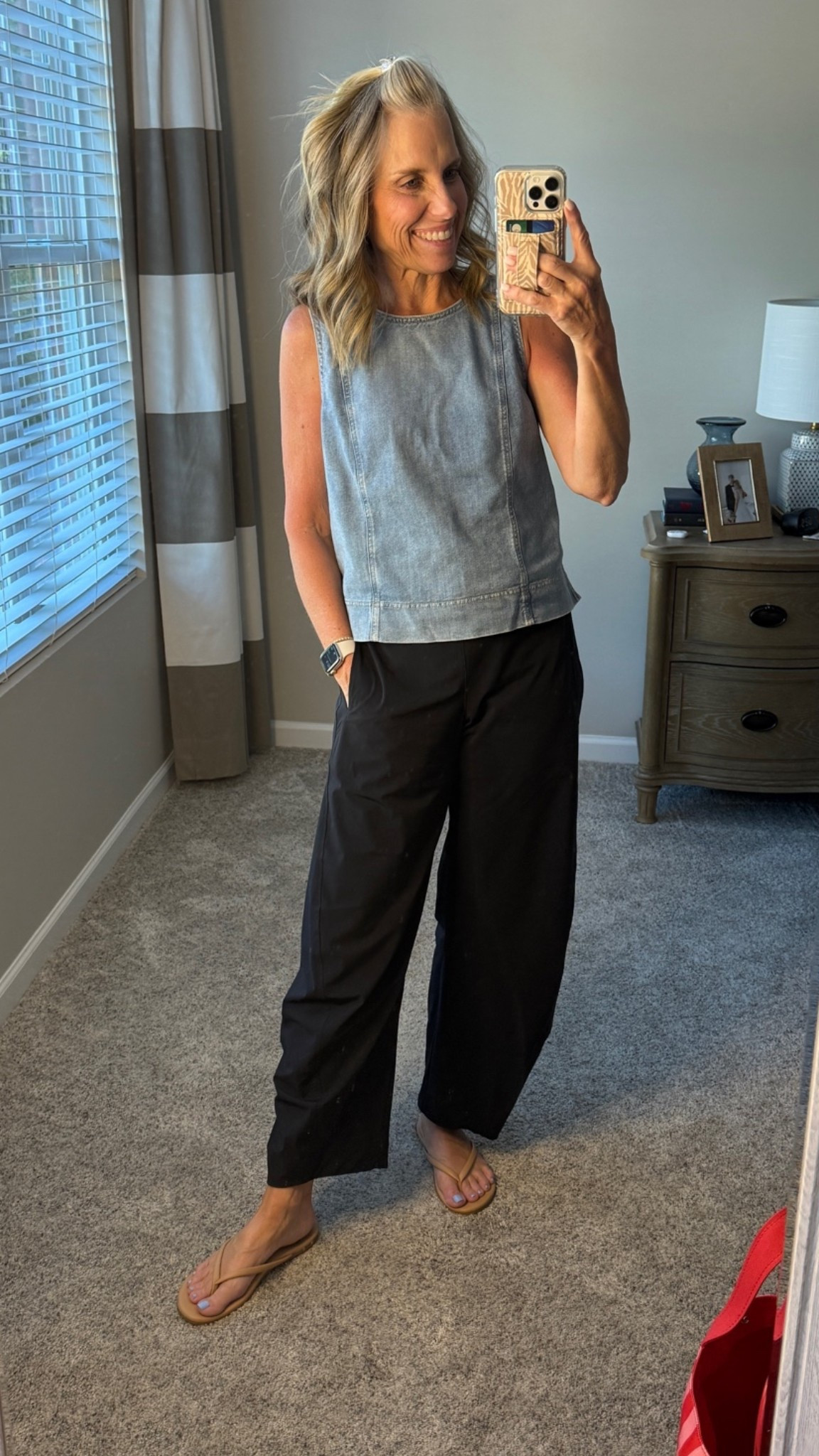 The RUTI pants are 20/10! Yep, that’s a BOLD statement, but I stand by it. Wearing 4. They go perfectly with this cute denim too from Spanx. Use code LISAXSPANX for 15% off your first purchase wearing small. 
@Spanx @Ruti

#LTKgrwm #LTKootd #LTKOver40