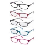LANLANG 5-Pack Reading Glasses for Women, Blue Light Blocking Eyeglasses with 5 fashion colors, S... | Walmart (US)