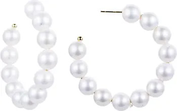 Double Loop Imitation Pearl Earrings | Nordstrom Rack