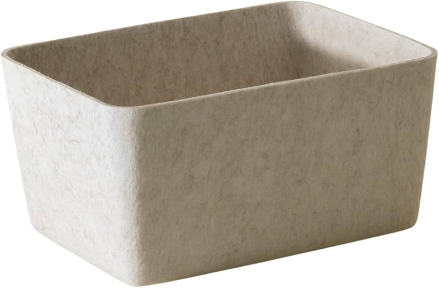 The Sculpted Wide Bin Storage Bin Felt Storage Basket Drawer Organizer Bins Box Toy Pet Books Clo... | Amazon (US)