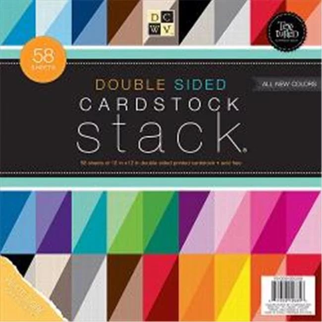 DCWV PS005259 12 x 12 in. Cardstock Stack Double-Sided Textured Solids - 58 per Pack | Walmart (US)