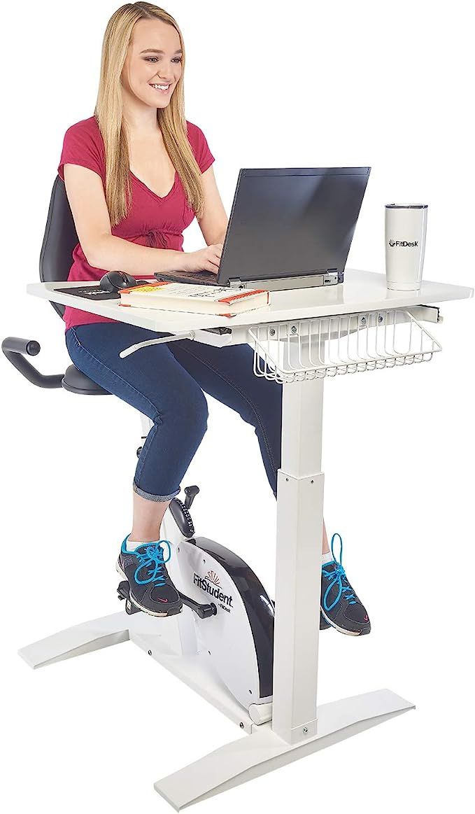 FitStudent Varsity Bike Desk - Standing Desk Exercise Bike with 8 Position Magnetic Resistance - ... | Amazon (US)