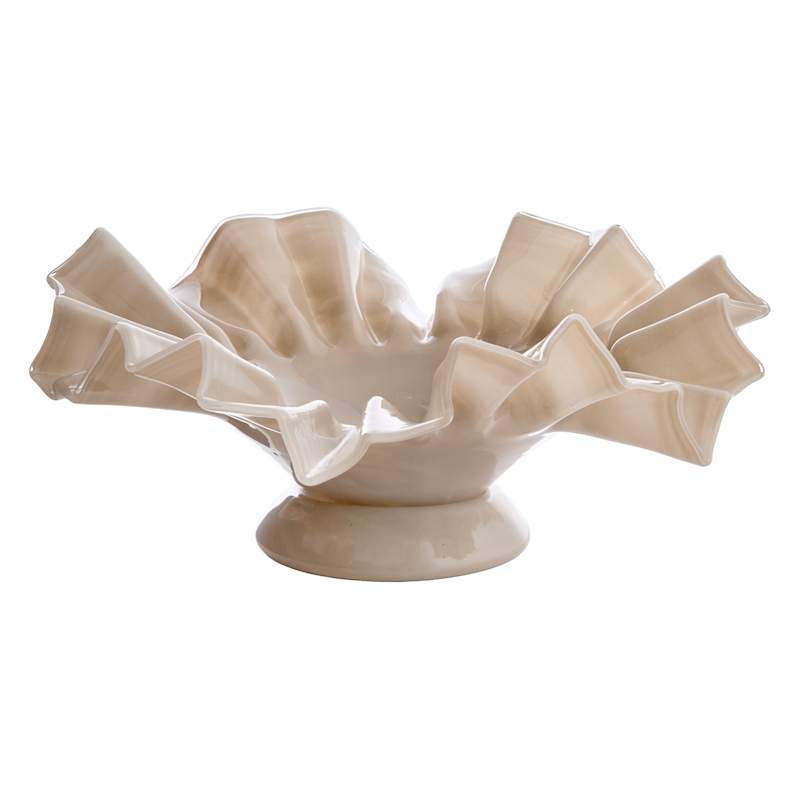 Neutral Glass Bowl, 11.4" | At Home