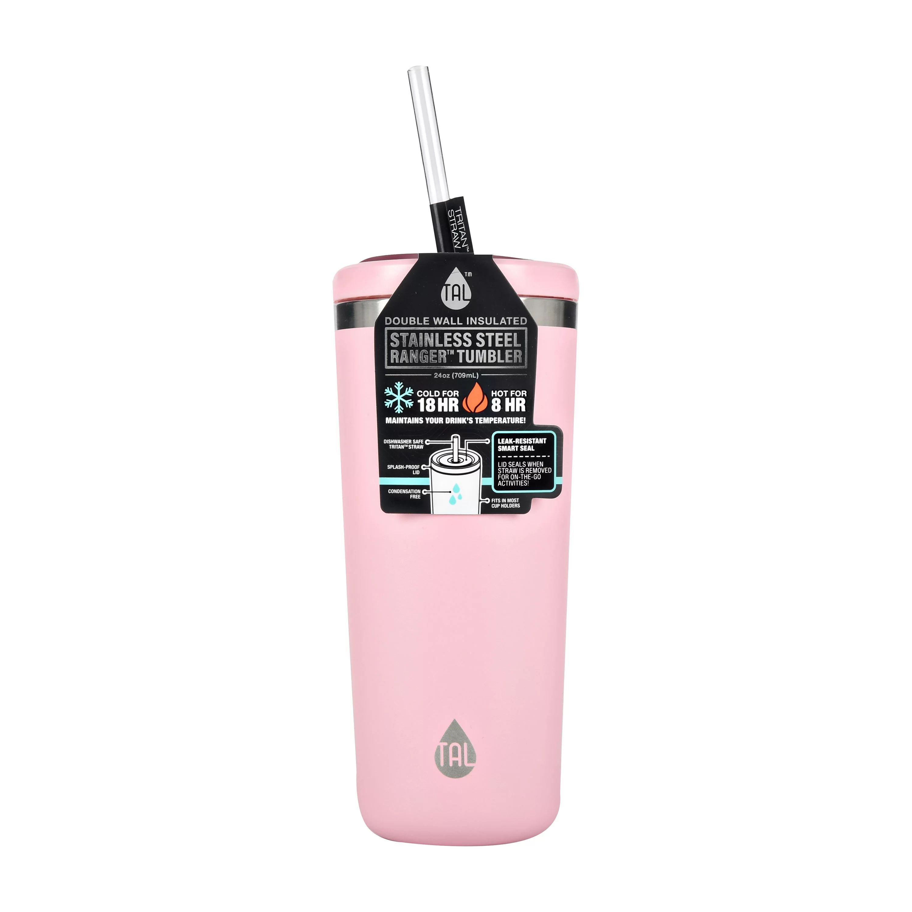 TAL Stainless Steel Ranger Tumbler Water Bottle 24 fl oz, Pink | Walmart (US)