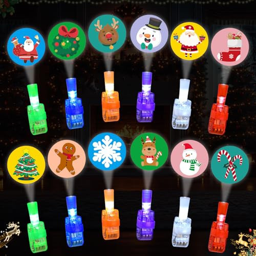 LAKULIO Christmas Party Favors for Kids, 36pcs Christmas Finger Lights Toys for Kids Boys Girls Classroom Rewards Xmas Sock Filler Gifts | Amazon (US)