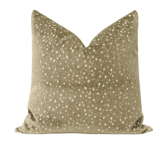 Antelope Cut Velvet // Taupe Pillow COVER ONLY  Cut Velvet  - Etsy | Etsy (US)