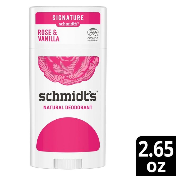 Schmidt's Rose + Vanilla Aluminum-Free Natural Deodorant Stick - 2.65oz | Target