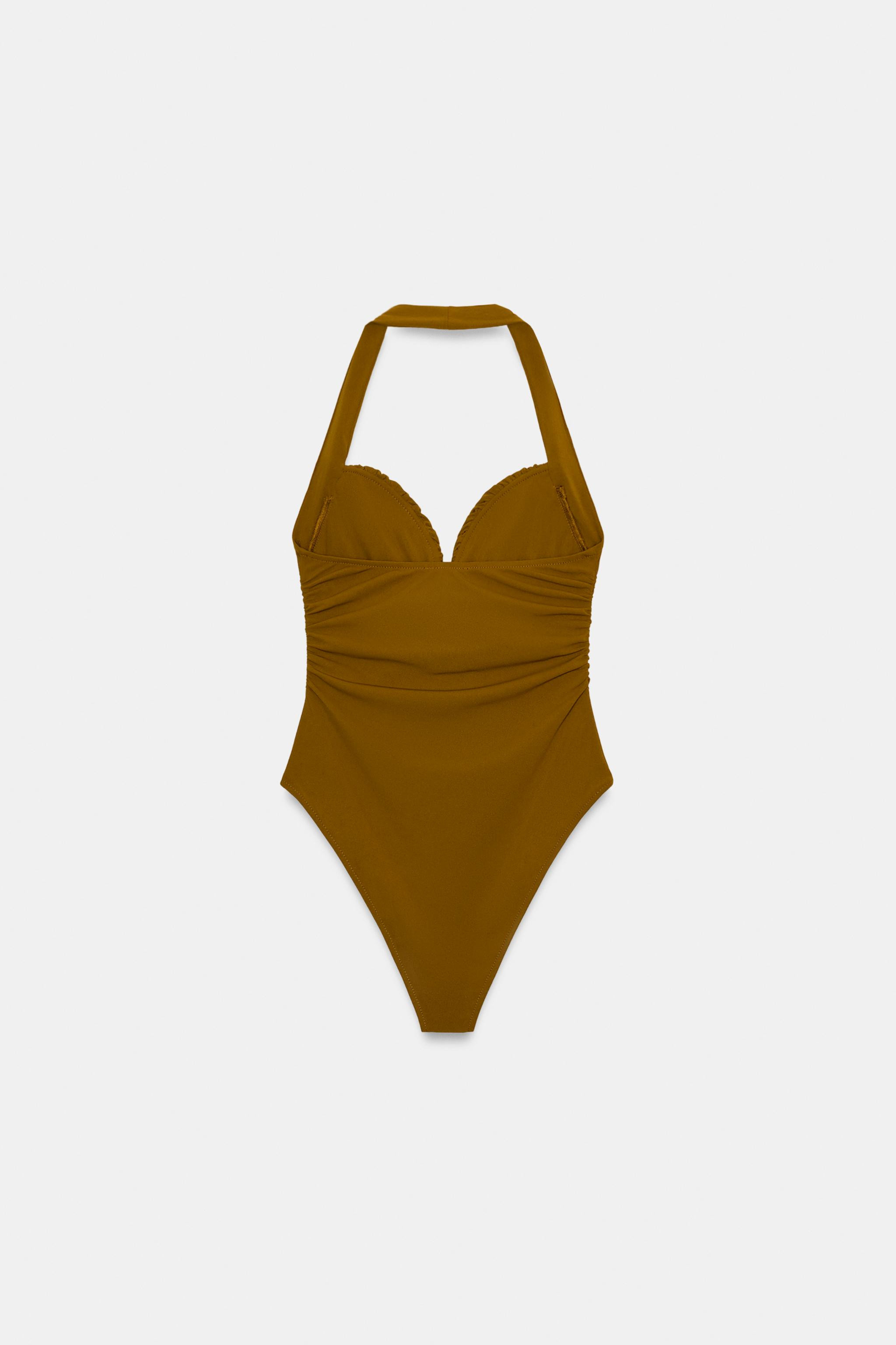 DRAPED HALTER BODYSUIT | Zara US