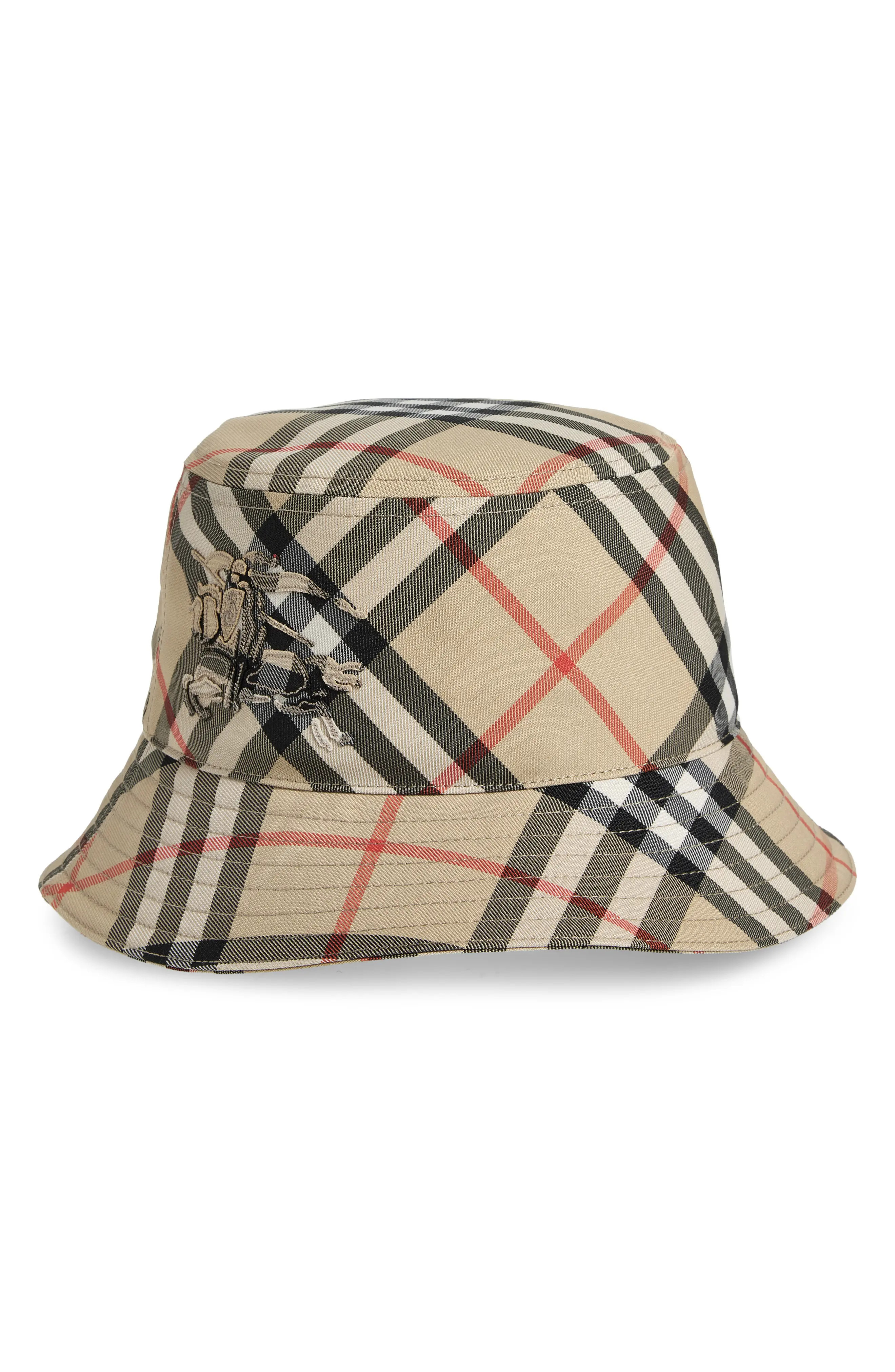 Burberry EKD Check Twill Bucket Hat (Women) | Nordstrom | Nordstrom