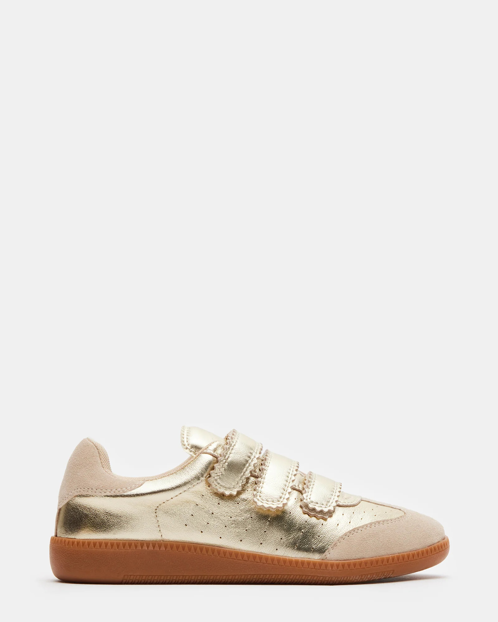 MOMENTUM Gold Velcro Low-Top Women's Sneakers | Steve Madden (US)