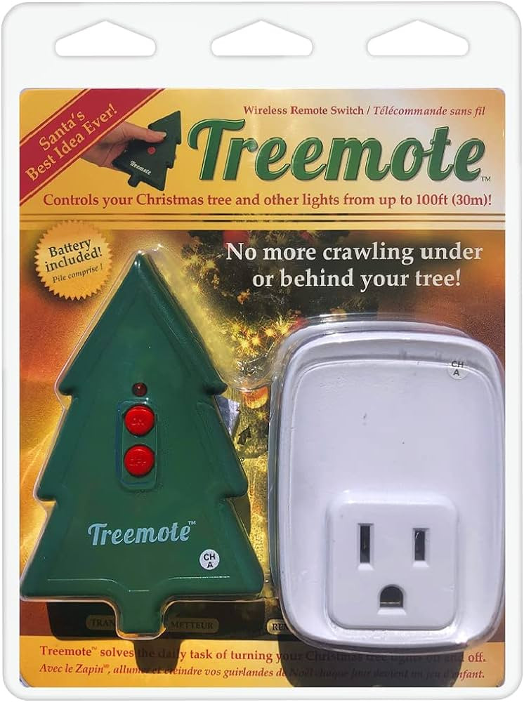 Treemote Wireless Remote Switch for Christmas Tree and Other Lights, Works Up to 100 Feet Away, B... | Amazon (US)