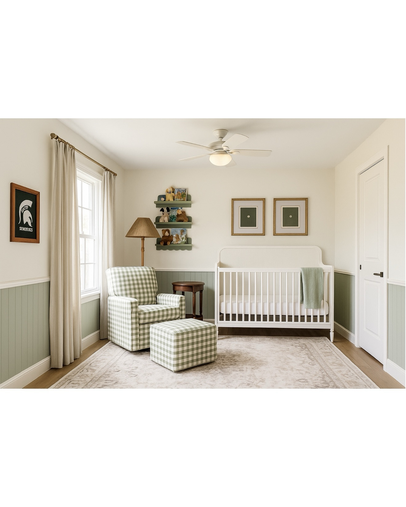 A green nursery design for a Michigan state fan! 

#LTKBaby #LTKStyleTip #LTKHome
