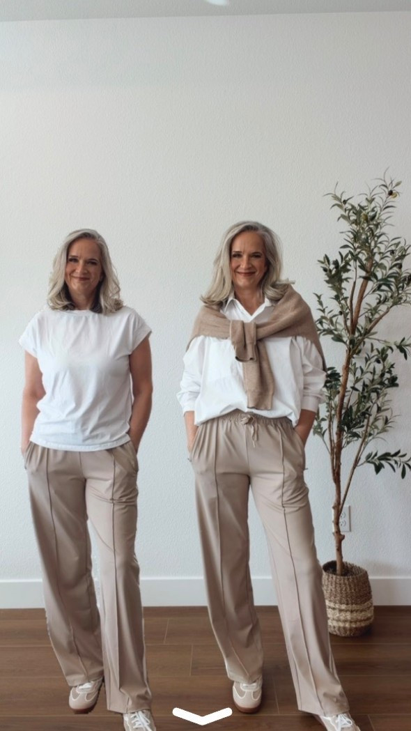 Outfits are never boring with an extra layer. Wear the sweater or wrap it, either way still looks cool and chic

Track pants, sneakers, Amazon, over 50, midlife trends, midlife tips, elevated chic 

#LTKOver40 #LTKootd #LTKspring