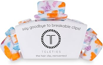 TELETIES - Large Hair Clip - Spring Collection - Hair Claw Clips for Women - Strong Grip, Bendabl... | Amazon (US)