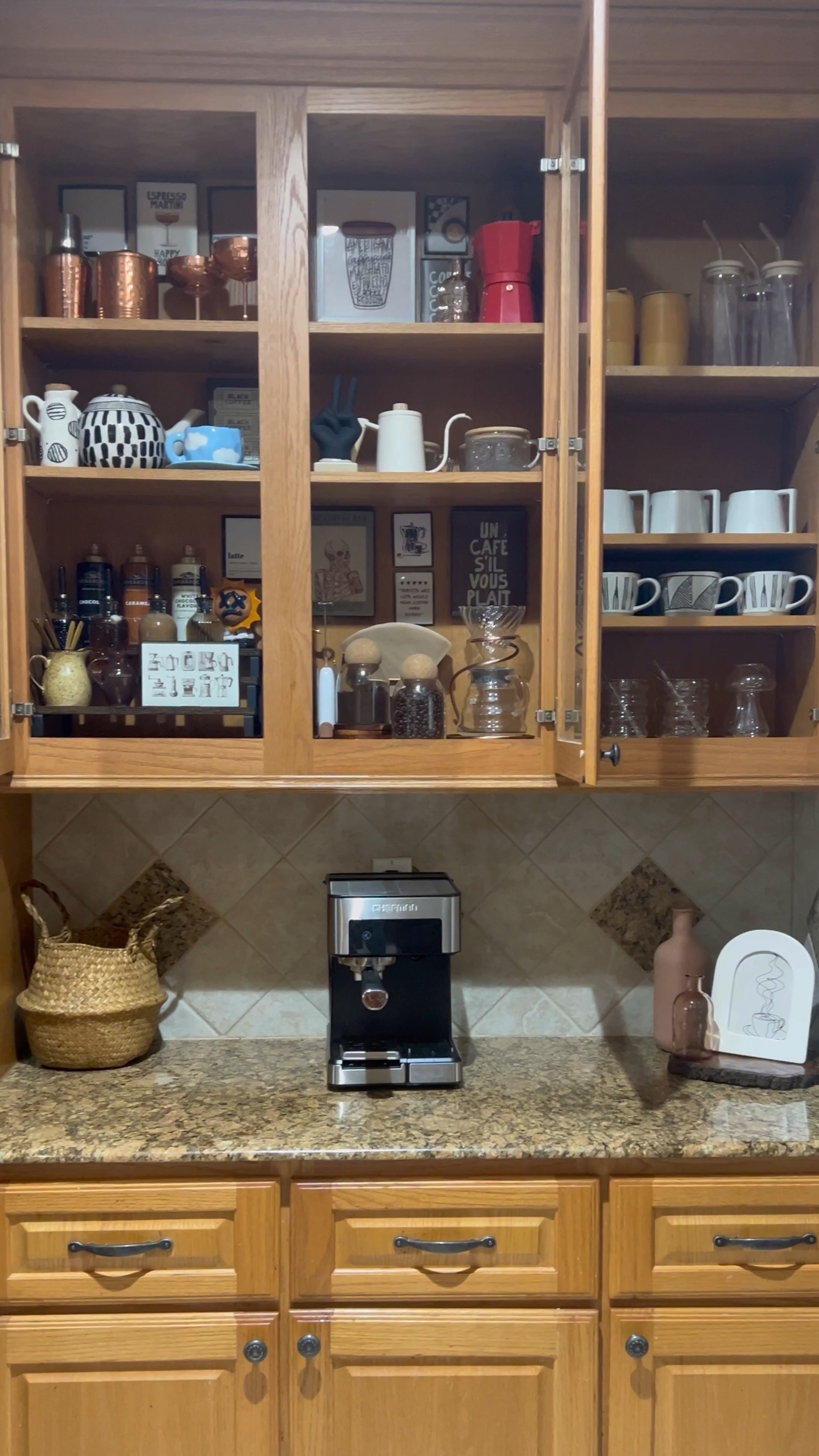 Revamped my coffee bar to give it more personality and more of an art vibe. 

The peace ✌🏾 decor, I painted black myself. 

#LTKVideo #LTKstyletip #LTKhome