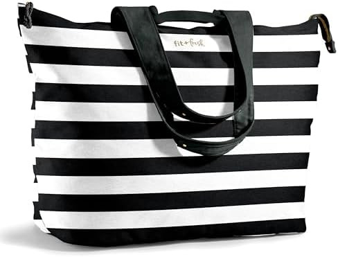 Fit & Fresh Large Beach Bag for Women - Extra Large Travel Tote With Pockets | Amazon (US)