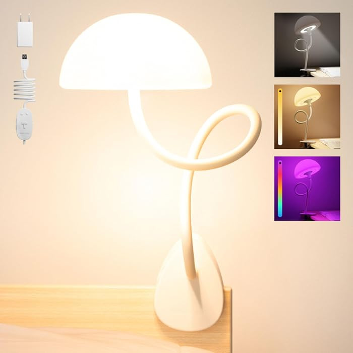 Shroommate Dorm Room Essential Clip On Bed Light - Headboard and Bedside Table Lamp, Flexible Rea... | Amazon (US)