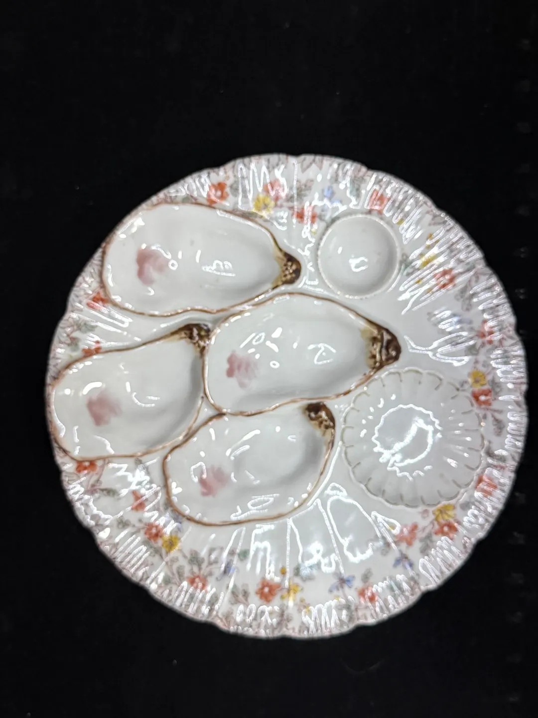 Vintage H&C Limoges Oyster Plate Floral Rim Hand Painted 8.5" A883 | Etsy (US)