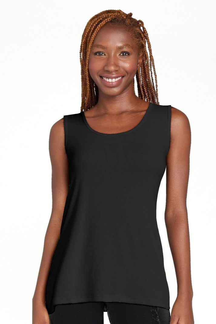 Hanes Women's Mini-Ribbed Cotton Tank Black XL | Walmart (US)