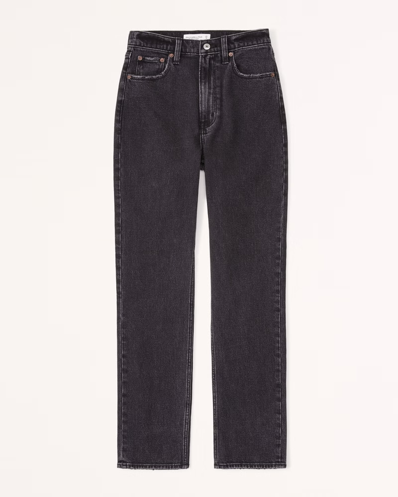 Curve Love Ultra High Rise Ankle Straight Jean | Abercrombie & Fitch (US)