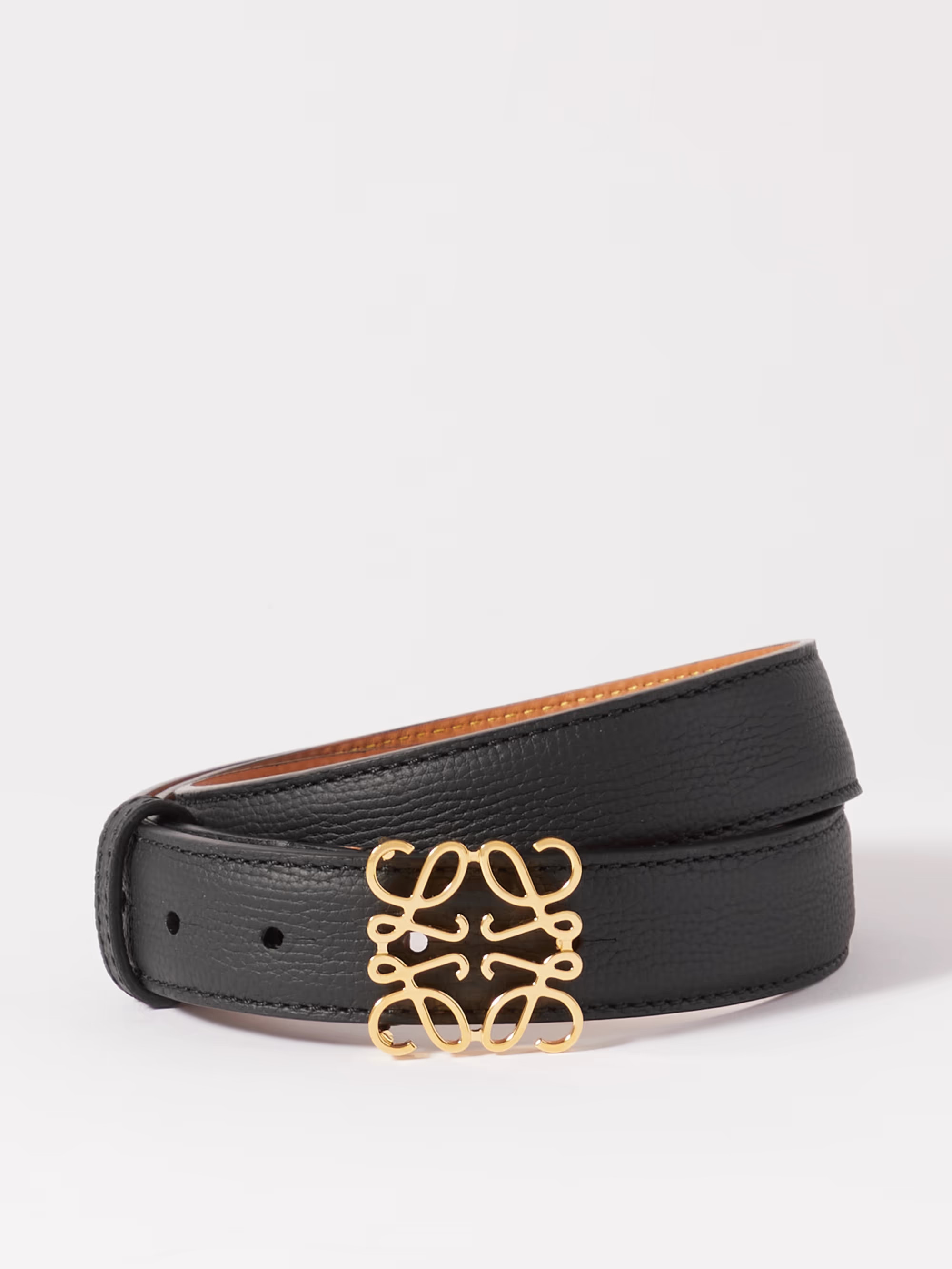 Anagram textured-leather waist belt | NET-A-PORTER (US)