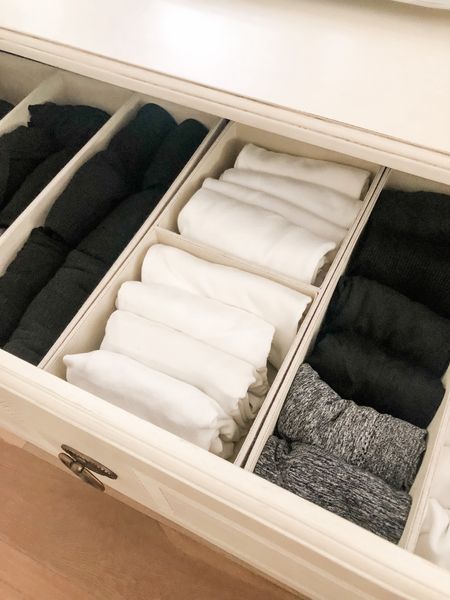 Drawer organizers that are functional and look great! 
Closet organization, home organization 

#LTKfindsunder50 #LTKhome #LTKSeasonal