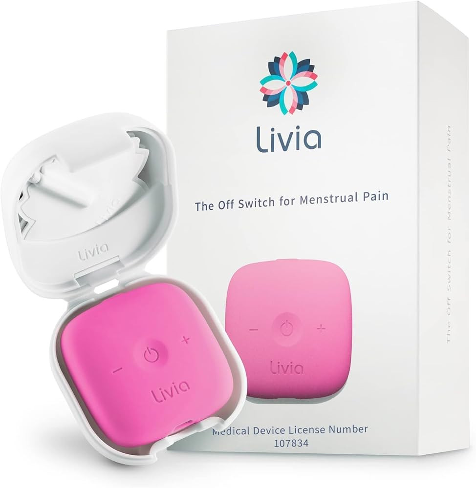 Livia Menstrual Pain Relief Device, Pink - The Off Switch for Period Pain - Portable Unit with St... | Amazon (US)