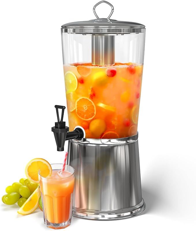 WantJoin Beverage Dispenser With Stand, Drink Dispenser for Party, Stainless Steel Water Jar Disp... | Amazon (US)