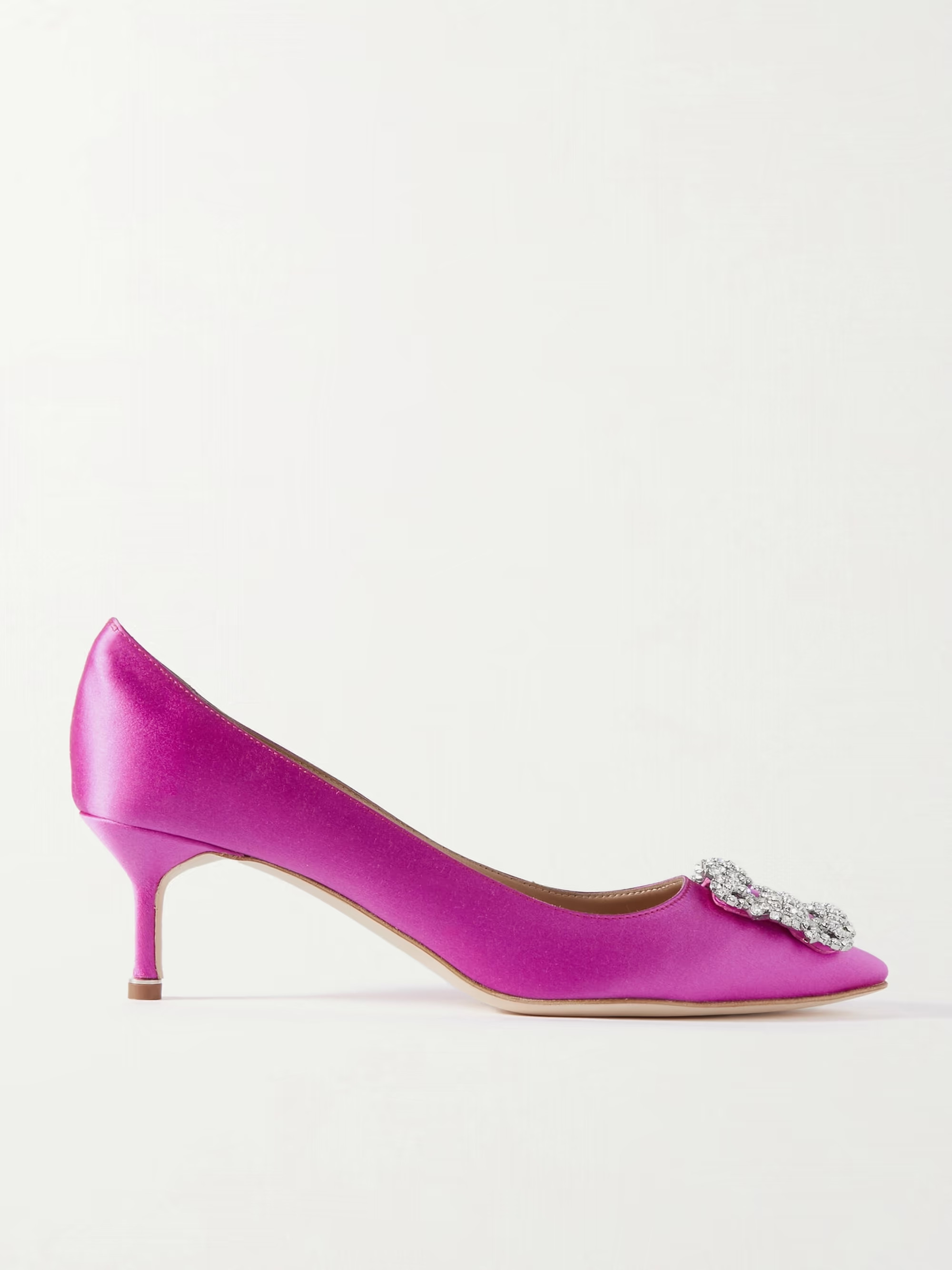 Hangisi 50 crystal-embellished satin pumps | NET-A-PORTER (US)