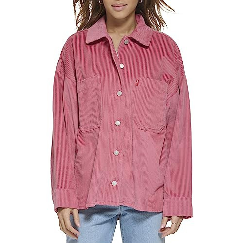 Levi's Women's Cotton Corduroy Shirt Jacket, Rosebud, Medium | Amazon (US)
