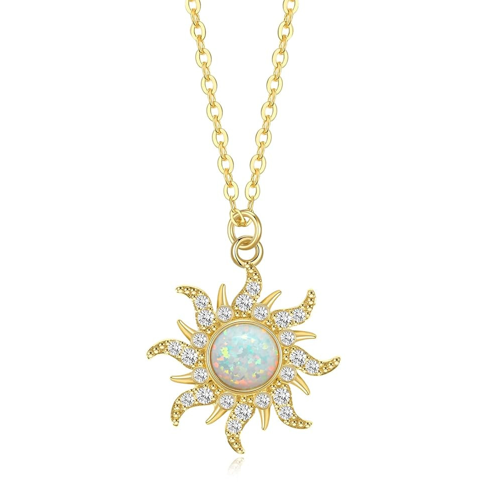 Rapunzel Sun Necklace Tangled White Opal Sun Necklace Princess Cosplay Jewelry Birthday Party Nec... | Amazon (US)