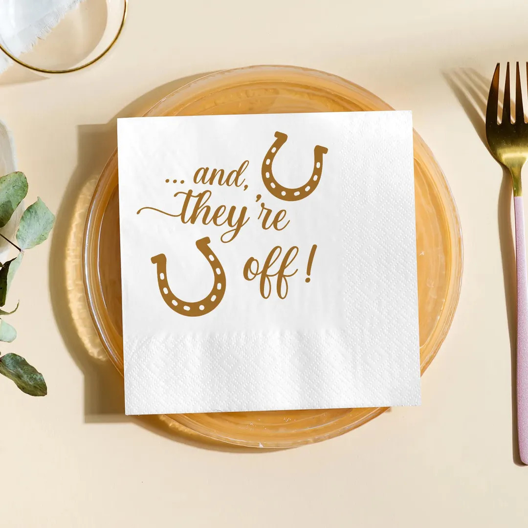 Horse Race Party Napkins, And They’re Off, Kentucky Derby Party Decor, Equestrian Party Napkins... | Etsy (US)