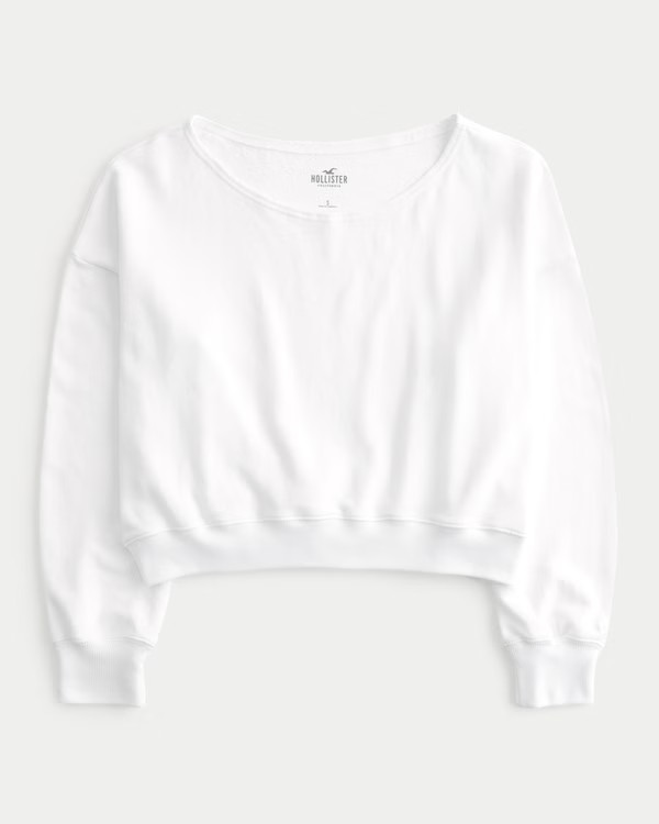 Women's Easy Terry Off-the-Shoulder Sweatshirt | Women's Tops | HollisterCo.com | Hollister (US)