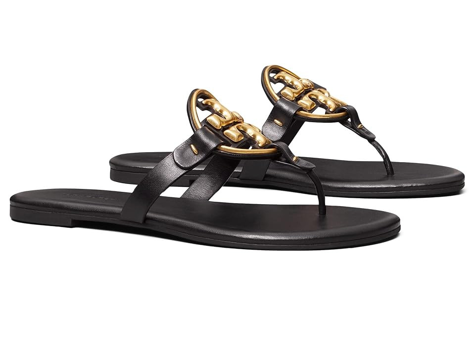 Tory Burch Metal Miller Soft (Perfect Black/Gold) Women's Shoes | Zappos
